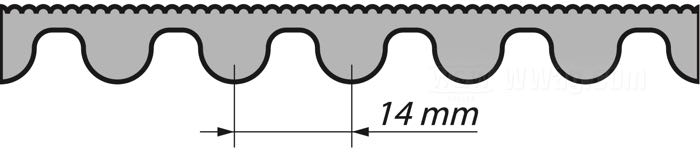 Correa secundaria; apropiado para Touring 1997-2003; poliuretano / fibra de carbono; ancho: 1-1/2”; número de dientes: 139; paso de los dientes: 14 mm; reemplaza OEM HD 40024-97; EE. UU.; peso bruto: 1 kg