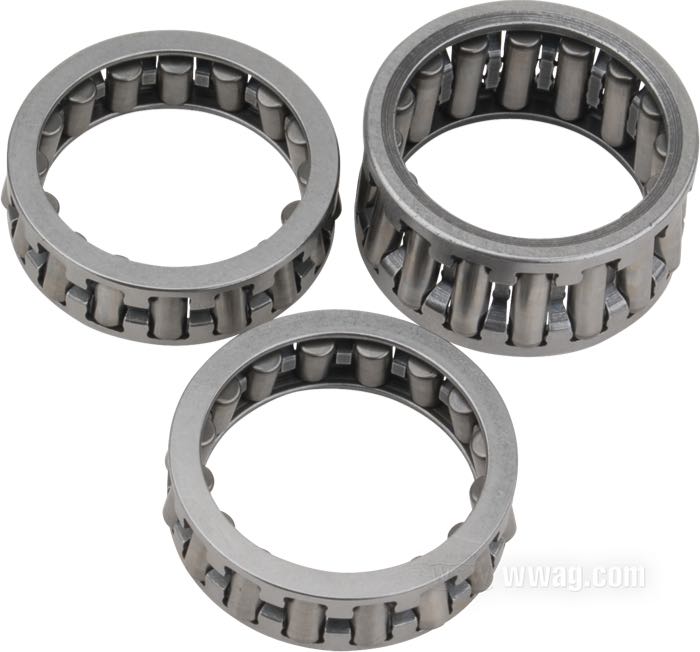 Kit de cojinetes de bielas; para bases de bielas; apropiado para Big Twin 1987-1998 (Softail →1999); jaulas de acero; acero; con rodillos estándar; reemplaza OEM HD 24346-87A; peso bruto: 130 g
