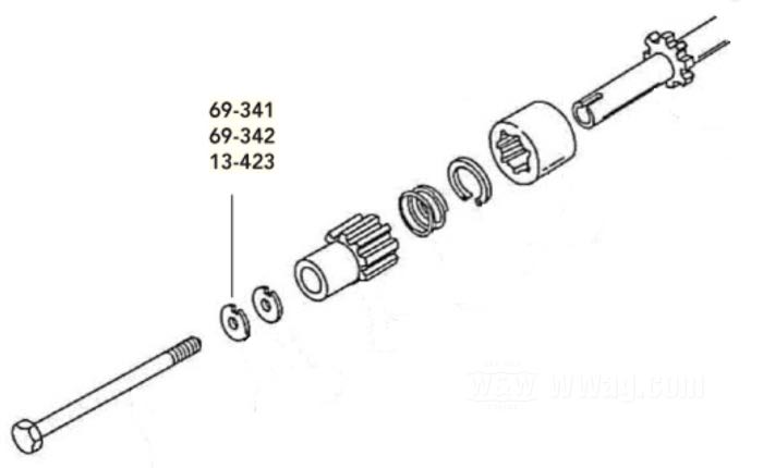 Sicherungsscheibe; für Starterwelle; passend für Big Twin 1990-1992; Stahl; ersetzt OEM HD 33126-90; Bruttogewicht: 10 g