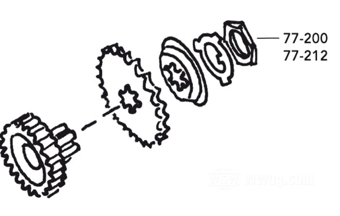 Mutter von Colony; für Getrieberitzel / Riemenrad; passend für Sportster 1991-1992, Big Twin 1936-1992; Stahl, parkerisiert; 1/4” stark; Gewinde: 1-1/2”-24 LH; mit Sicherungsscheibe; ersetzt OEM HD 35211-36; USA; Bruttogewicht: 10 g