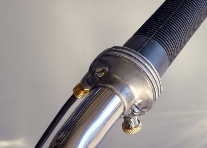 Cocotte de poignée d'accélération »Deluxe« de Kustom Tech; alu forgé, naturel; filetage: M6; Italie; poids brut: 100 g