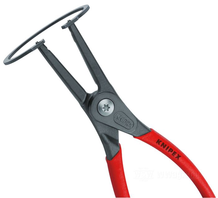 Pince pour anneaux de retenue de KNIPEX; arbres de 19 - 60 mm; parkerisé, droite; longueur: 180 mm; Allemagne; poids brut: 180 g