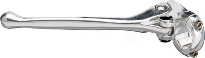 Comando freno/frizione a mano; alluminio, lucidato, 7/16” foro; per manubri del Ø: 1 ”; rimpiazza OEM HD 38604-65A; peso lordo: 10 g