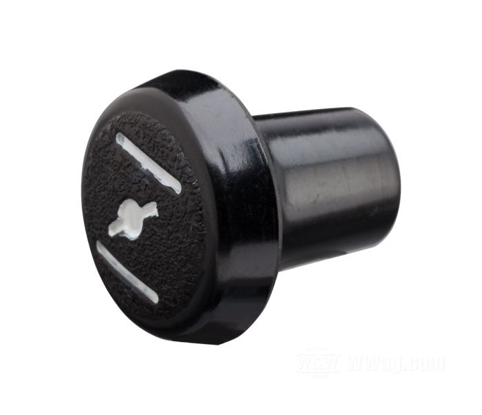 Chokeknopf; Kunststoff, schwarz; für Keihin Drosselklappen-Vergaser ; Gewinde: #8-32; ersetzt OEM HD 29214-67A; Bruttogewicht: 10 g