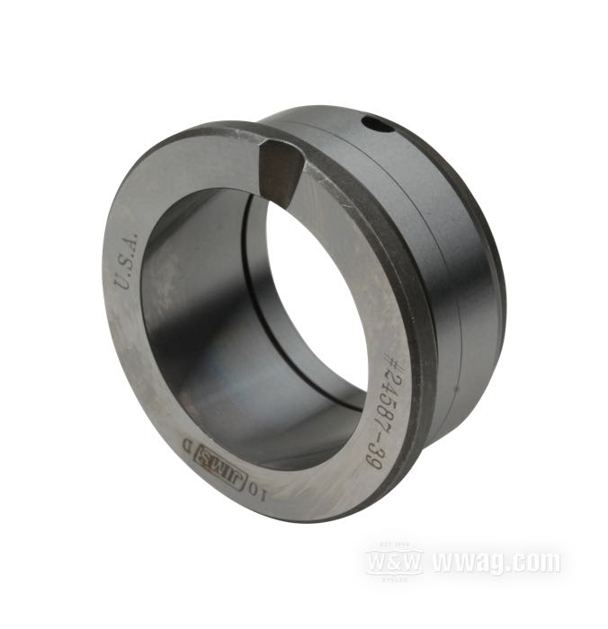Lagerring von Jims; für Motorgehäuse / Kurbelwellenzapfen Steuerseite; passend für 45 cui/750cc Flathead 1939-1973; Stahl; Über-/Untermaß: +0.005 ”; Montageposition: rechts; ersetzt OEM HD 24587-39; USA; Bruttogewicht: 100 g