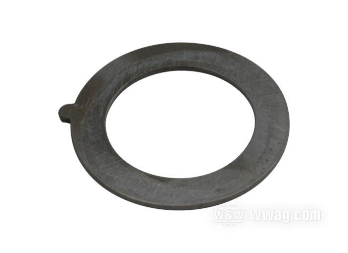 Thrust washer; fits Knucklehead 1936, Big Twin 1937-1953; steel; position: right; ID x OD: 26.2 x 37.8 mm, 1.5 mm thick; replaces OEM HD 24690-40; gross weight: 10 g