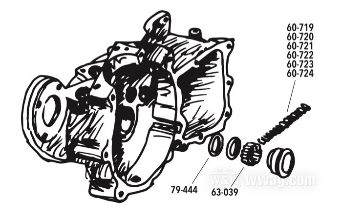 für Pinion Shaft K/XL 1954-1976 und Big Twin 1954-1957