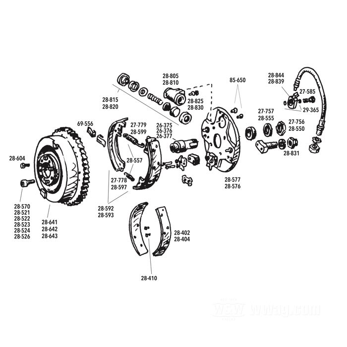 Spring; for Brake shoes; fits Big Twin 1958-1962; rear; spring steel; length: 47 mm; Ø 12.5 mm; position: bottom; replaces OEM HD 41837-58; USA; gross weight: 20 g