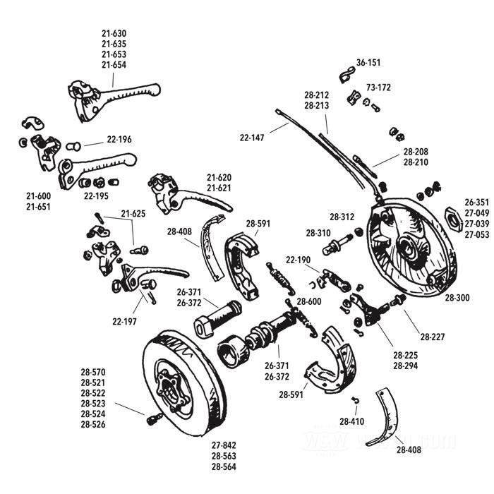 Klemme; für Bremszug; passend für Big Twin 1949-1971, Servicar 1958→; vorne ; Stahlblech, verzinkt; mit Schrauben, Muttern; ersetzt OEM HD 45216-49; Bruttogewicht: 40 g
