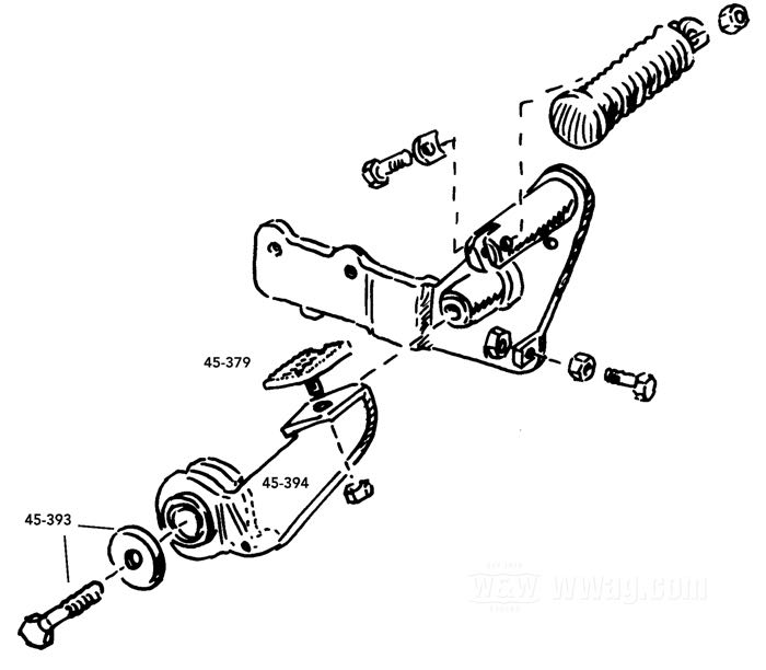Bremspedal; passend für FXWG, FXST 1983-1999; Stahl, verchromt; ersetzt OEM HD 42515-82; Bruttogewicht: 1.02 kg