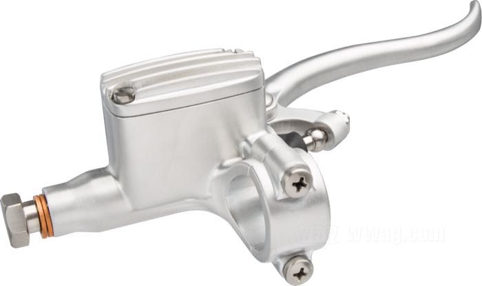 Cilindro freno a mano »Deluxe« de Kustom Tech; para manillares del Ø: 1 ”; Ø pistón hidráulico: 12 mm; líquido de freno preciso: DOT 4 o 5; rosca: M10 x 1.0; Italia
