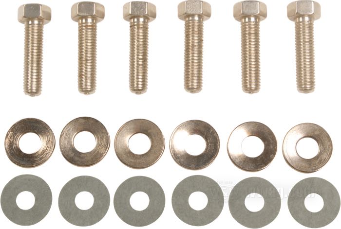 Kit de montaje del depósito de Colony; apropiado para modelos 1918-1952; superior; acero, niquelado, tamaño extra grande 1/4”-28; reemplaza OEM HD 3666; EE. UU.; peso bruto: 67 g