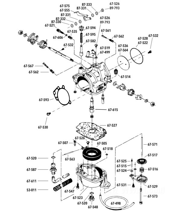 Pièces de rechange pour carburateurs S&S Super E et Super G