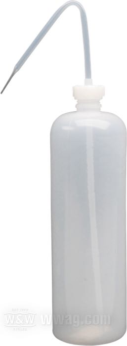 Botellas de lavado de hünersdorff; polietileno, claro; volumen: 1000 ml; Alemania; peso bruto: 80 g