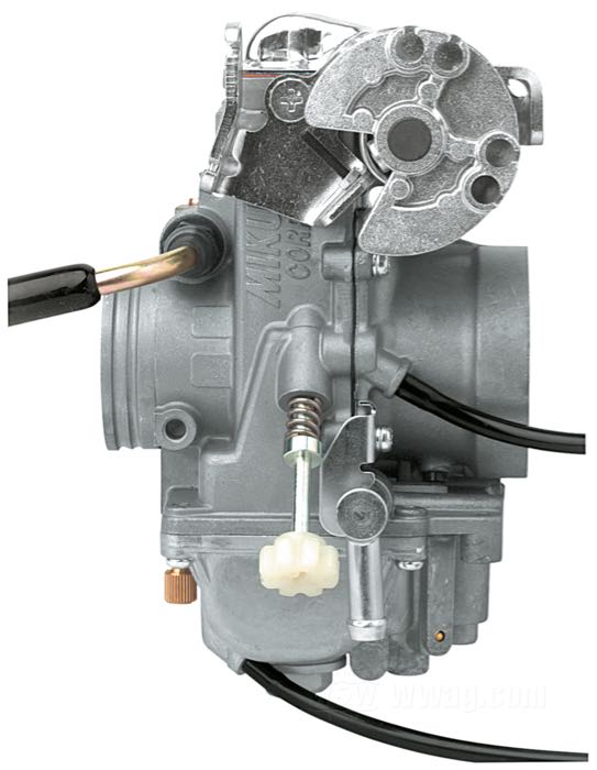 Carburatore a valvola »HS 40« di Mikuni; con cavo arricchitore; alluminio fuso, getto mass. 165, getto min. 17.5, valv. spillo Y6; peso lordo: 1 kg
