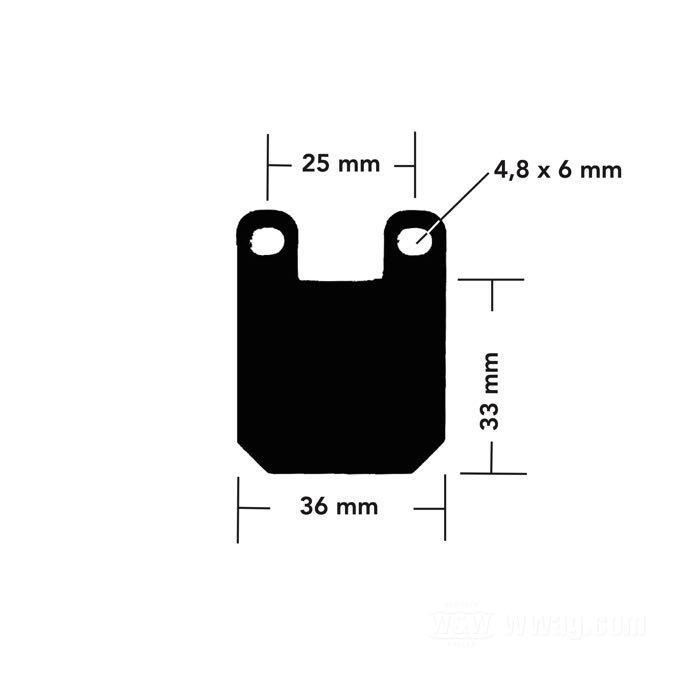 Pastillas de freno de Performance Machine; para pinzas serie 125x2 y 125x4S; acero / material de fricción; peso bruto: 90 g