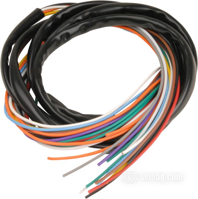 Mazo de cables; para Mandos del manillar; apropiado para modelos 1982-1995; cobre / PVC; largo: 120 cm; con conexiones; peso bruto: 200 g