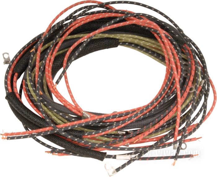 Faisceau électrique; adaptable à modèles W, U, E + F 1947; cuivre / coton / PVC; remplace OEM HD 70320-47; poids brut: 400 g