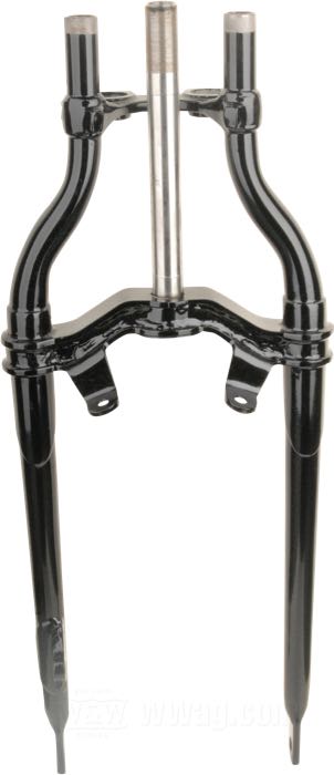 Fourche rigide »-3° offset«; pour Fourche Springer ; adaptable à Big Twin 1946-1948; acier, noir, finition époxy; rake: -3 °; remplace OEM HD 45525-46; poids brut: 7 kg