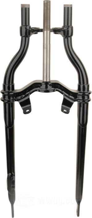 Rigid fork; for Springer fork; fits 45”/750cc 1940-1952, except Servi Car 1941-1958, WLC 1941-1943; steel, black, powder-coated; replaces OEM HD 45526-40; gross weight: 7.27 kg