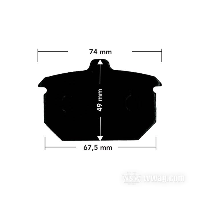 Plaquettes de frein de SBS; adaptable à FX 1983-1984, Sportster 1982-early 1987, FXR 1982-early 1987, Softail 1984-early 1987; acier / matériau de friction; position: arrière; remplace OEM HD 44209-82; poids brut: 280 g