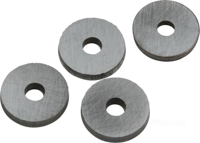 Thrust washer; for Breather valve; fits Big Twin →early 1979; steel, .110”, .115”, .120”, .125”; replaces OEM HD 25313-50, 25314-50, 25315-50, and 25316-52; gross weight: 30 g