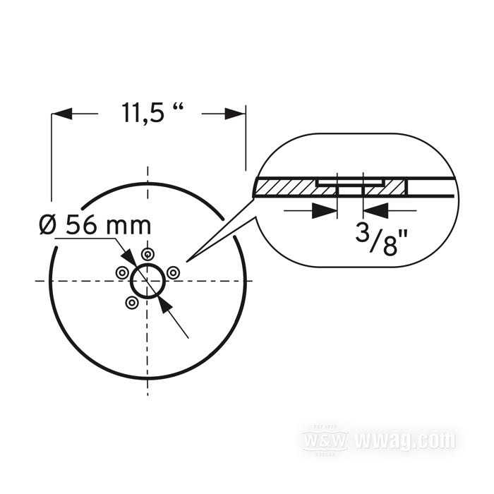 Bremsscheibe »5 Spoke Solid« von Braking; passend für Räder 2000→; Carbonstahl, geschliffen; Ø 11.5”; Montageposition: hinten; Montagebohrungen: 3/8