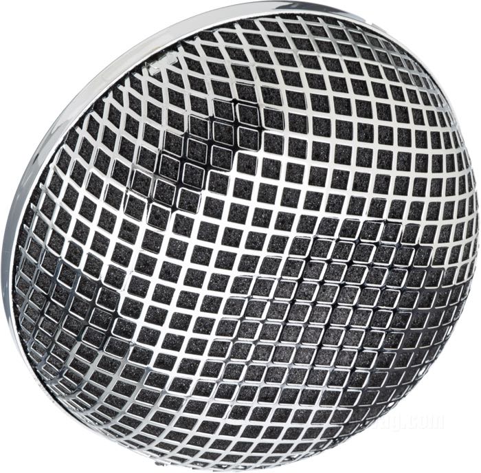 Luftfilter »Flowmaster«; für CV-Vergaser; rund; Stahl, verchromt; Tiefe: 55 mm; Ø 142 mm; mit Dichtung und Kleinteilen; Bruttogewicht: 360 g