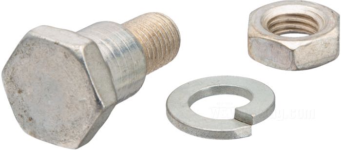 Bullone; per mousetrap clutch booster; atto per Big Twin 1952-1967; acciaio, CAD (procedimento ZnNi); con dado, rondella bloccante; rimpiazza OEM HD 36921-52; peso lordo: 30 g