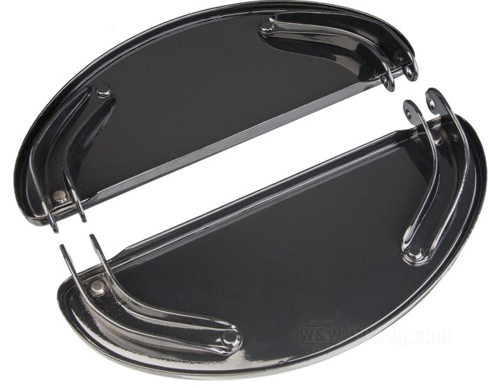 Marche-pieds »Demi lune«; adaptable à Big Twin de 4 vit. et 750cc 1940-1965; 50603-40; acier / caoutchouc, noir; poids brut: 1.83 kg