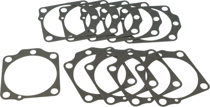 Gasket by James Gaskets; for Cylinder base; fits Panhead 1948-1962; front; paper; nominal bore: 3-7/16 ” / 3-1/2 ”; replaces OEM HD 16776-48; gross weight: 4 g
