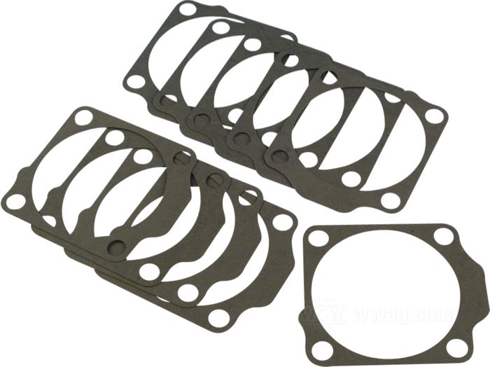 Joint de James Gaskets; pour Embase de cylindre; adaptable à Panhead et Shovelhead 1963-1984; avant; papier; alésage nominal: 3-7/16 ” / 3-1/2 ”; remplace OEM HD 16776-63; poids brut: 10 g