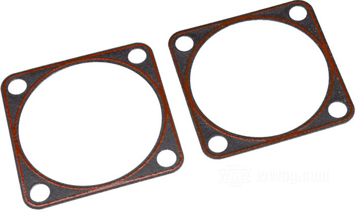 Joint de James Gaskets; pour Embase de cylindre; adaptable à 61 cui/1000 cc 1924-1929, 74 cui/1200 cc 1921-1929, Knucklehead 1936-1947, Big Twin soupapes latérales 1937-1948; acier recouvert de caoutchouc avec bande en silicone; remplace OEM HD 46-21 et 16774-21; poids brut: 40 g