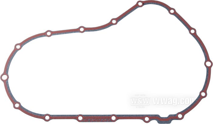 Guarnizione di James Gaskets; per Coperchio primaria esterno; atto per Sportster 2004-2020; carta / silicone; rimpiazza OEM HD 34955-04; peso lordo: 10 g