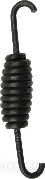 Resorte; para Caballete lateral; apropiado para modelos V/D/R/W 1930→; acero para resortes, negro; largo L1: 76 mm; largo L2: 30 mm; reemplaza OEM HD 50012-30; peso bruto: 30 g