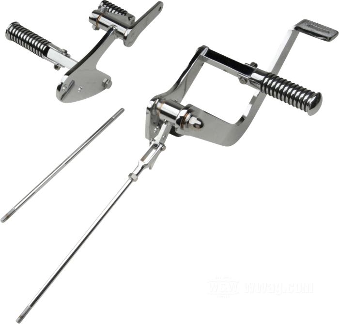 Vorverlegte Fußrastenanlage; passend für FXR 1982-1994; Stahl, verchromt; mit Teilegutachten; Bruttogewicht: 5.91 kg