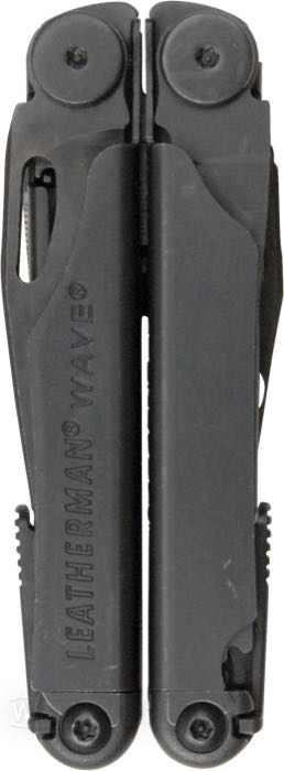 Herramienta multiusos »WAVE« de Leatherman; acero inoxidable, pavonado; peso neto: 241 g; largo del mango: 100 mm; largo de la lama: 75 mm; acero de la lama: 420 HC; con funda riñonera de nailon; EE. UU.; peso bruto: 310 g