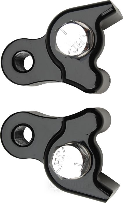 Kit d'abbassamento di Burly Brand; atto per Touring 2009→ (ecc. FLTRX, FLHX e FLHRS); acciaio, nero, rivestito a polvere; con viti, istruzioni di montaggio; peso lordo: 870 g