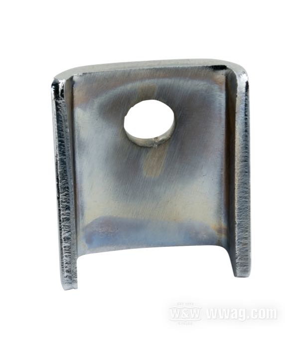 Verstärkungsplatte von The GasBox; für hintere Schalldämpferklemme; passend für E/U-Modelle 1941 (-1949); Stahl, verchromt; ersetzt OEM HD 65298-41; USA; Bruttogewicht: 30 g