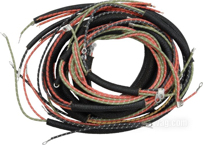 Mazo de cables; apropiado para modelos W, U, E + F 1948-1957; cobre / algodón / PVC; reemplaza OEM HD 70321-48; peso bruto: 550 g
