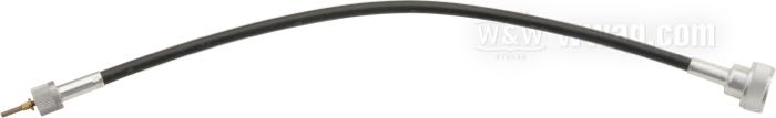 Cavo tachimetro di Barnett; per azionamento per trasmissione; per strumenti custom con connessione M12; acciaio, vinile nero; Ø 7.4 mm; lunghezza guaina: 40 cm; connessione al rinvio: dado 7/8”-18; connessione allo strumento: dado M12 x 1.0; U.S.A.; peso lordo: 90 g