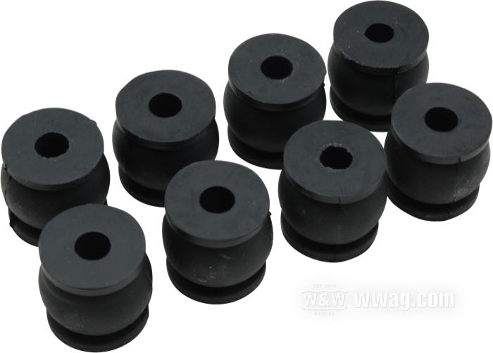 Silentbloc; pour Marche-pieds; adaptable à modèles 4 et 5 vitesses 1974-1990; caoutchouc, noir; remplace OEM HD 50620-74; poids brut: 100 g