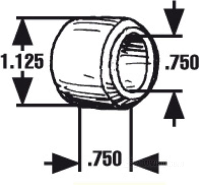 Distanziatore; per Paraolio; per ruota lega; atto per FL(H) 1983-1984; acciaio, zincato; Ø int. x Ø est.: 0.75 x 1.125”, spessore: 0.75”; rimpiazza OEM HD 41196-83; peso lordo: 50 g