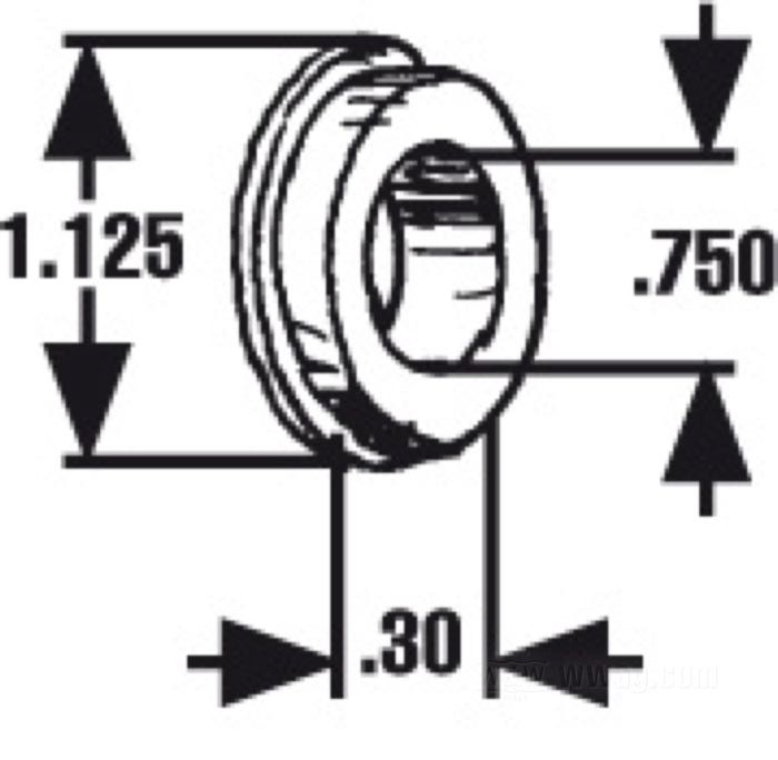 Distanziatore; per Paraolio; per mozzi stretti anteriori; atto per Sportster, FX 1974-1977; acciaio; Ø int. x Ø est.: 0.75 x 1.125”, spessore: 0.3”; rimpiazza OEM HD 43548-74; peso lordo: 20 g