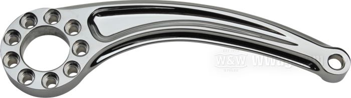 Foot shift lever by Performance Machine; for PM Contour Forward Controls; billet aluminum, chrome-plated; gross weight: 144 g