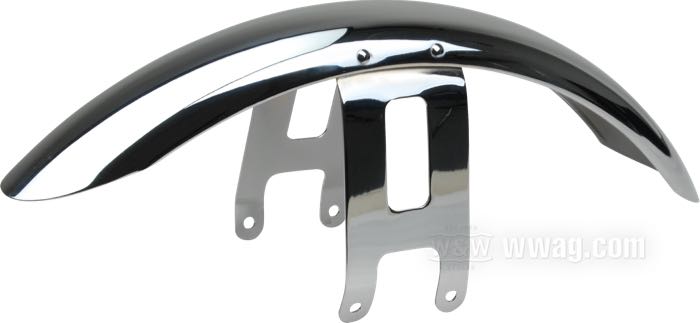 Parafango anteriore »Custom 18-21”«; atto per FLH 1949-1984; acciaio, cromato; peso lordo: 1.31 kg