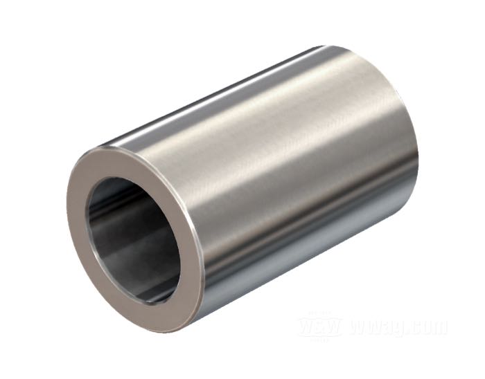 Distanzstück von Bates; für 3/4” Achsen; Edelstahl; Länge: 46 mm; Außen-Ø: 1.125 ”; Innen-Ø: 0.75 ”; Deutschland; Bruttogewicht: 140 g