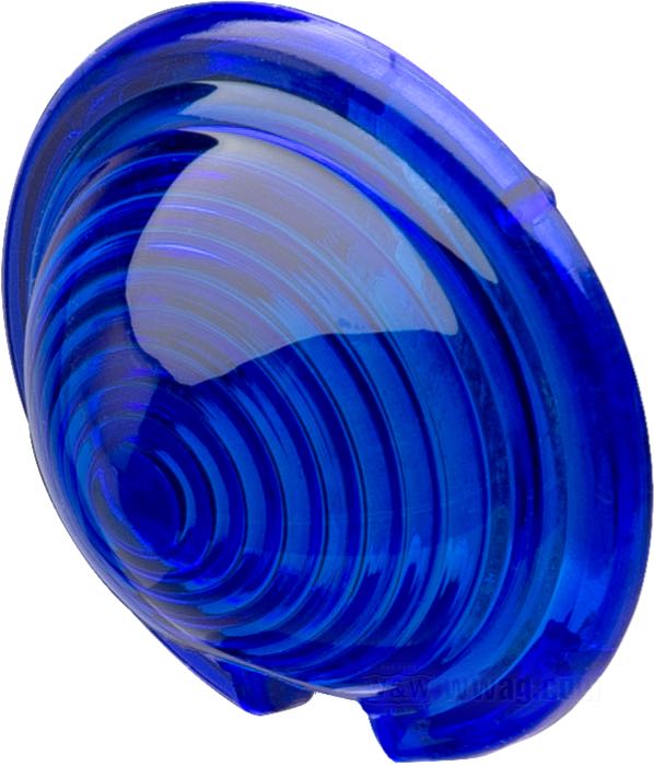 Lens; for Custom Bullet Lights; acrylic, blue; Ø 53.8 mm; gross weight: 10 g