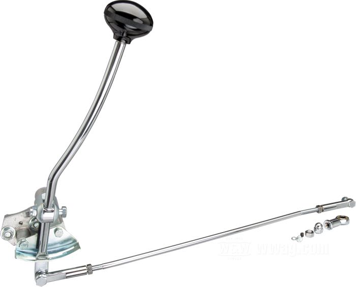 Cambio a mano »Police Style«; apropiado para 4 cambios con tapa cambio a mano; acero / aluminio fundido; reemplaza OEM HD 33631-66, 33776-66 y 38460-52; peso bruto: 1.5 kg