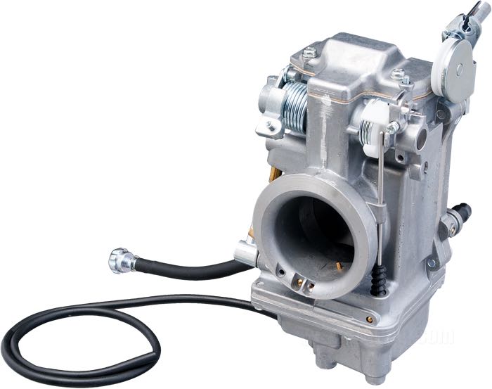 Carburatore a valvola »HSR42« di Mikuni; atto per Evolution Big Twin 1992-1994 (eccetto FLT/FLHT); alluminio fuso, finitura industriale; con adattatore filtro aria; certificato; peso lordo: 1.93 kg
